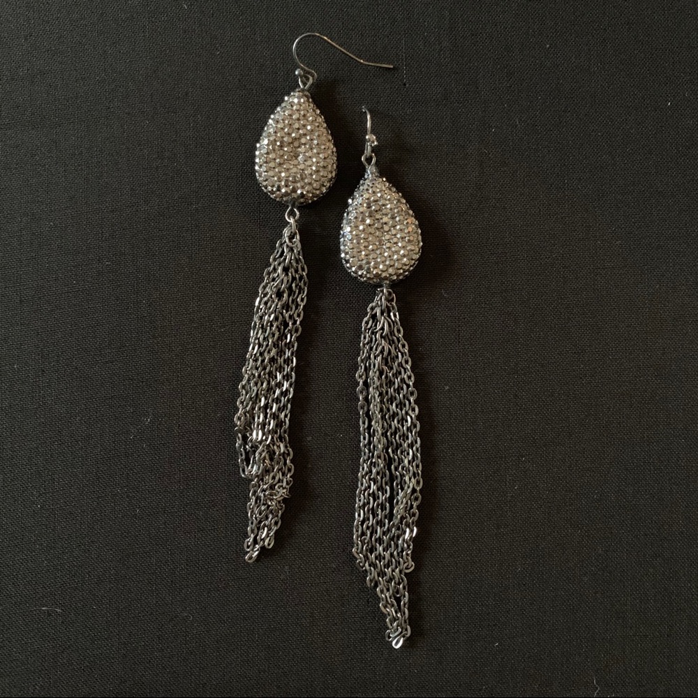 Silver dangle earrings